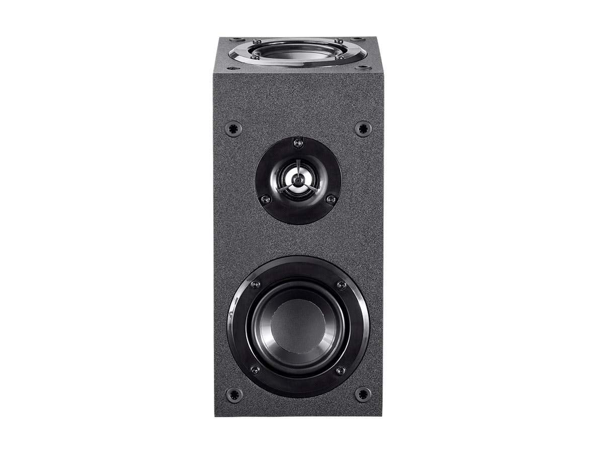 Monoprice Premium Immersive Satellite Speakers - Pair, 3 Inch Woofer, 3/4Inch Aluminum Dome, 100 Watt Input Power, Black