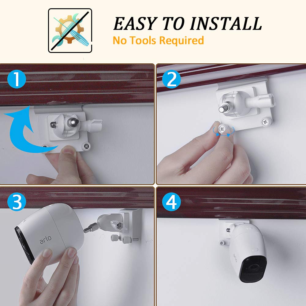 HOLACA [Upgraded Version] Vinyl Siding Clips for Arlo ZUMIMALL Ring Eufy Security Camera, Hanger Hooks for Mounting Security Camera, Weatherproof