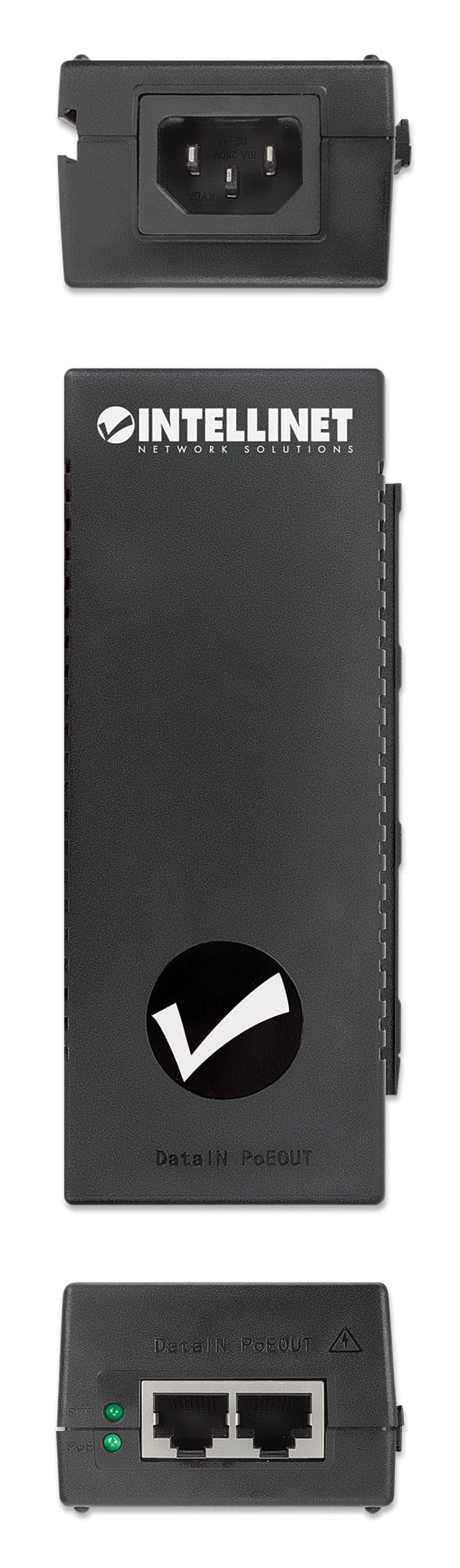 Intellinet 2.5G PoE+ Injector, 30W, IEEE 802.3at/af, Wall Mountable