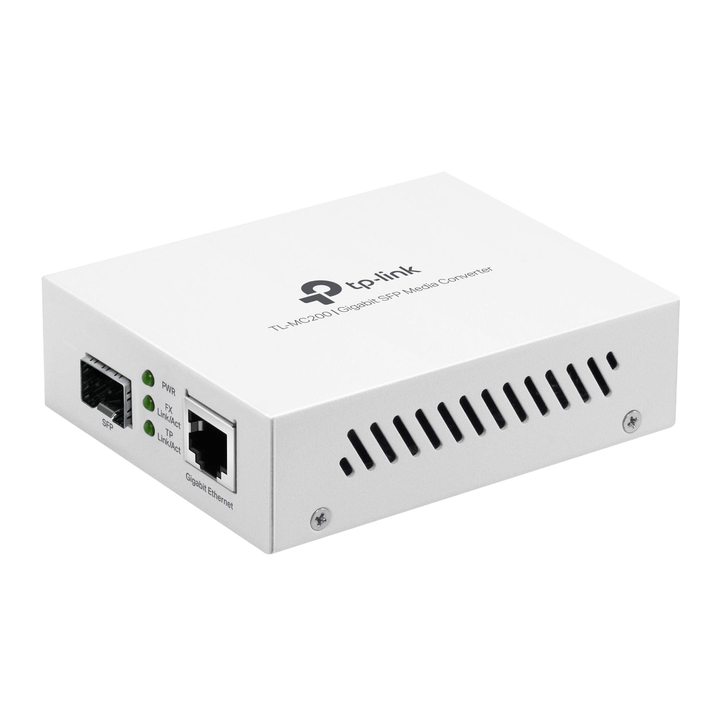 TP-Link TL-MC200 | Gigabit SFP to RJ45 Fiber Media Converter | Fiber to Ethernet Converter | Plug and Play | Durable Metal Casing | Versatile