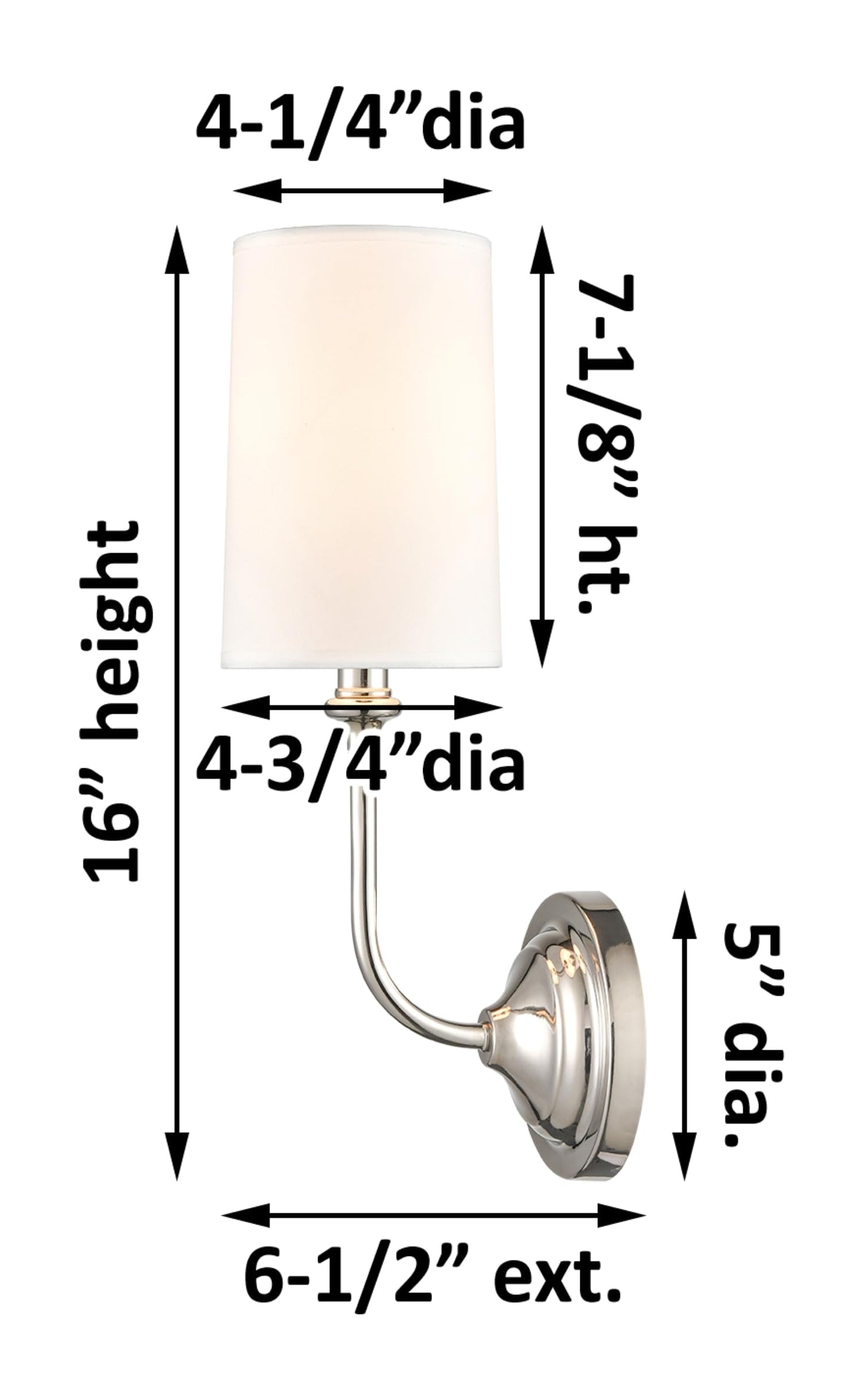Innovations Lighting 372-1W-PN-S1 Giselle 1-Light Dimmable Wall Sconce Light Fixture with Off-White Shade for Hallway, Bedroom, Dining Room, or Office