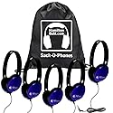 HamiltonBuhl Sack-O-Phones, 5 Blue Primo Headphones