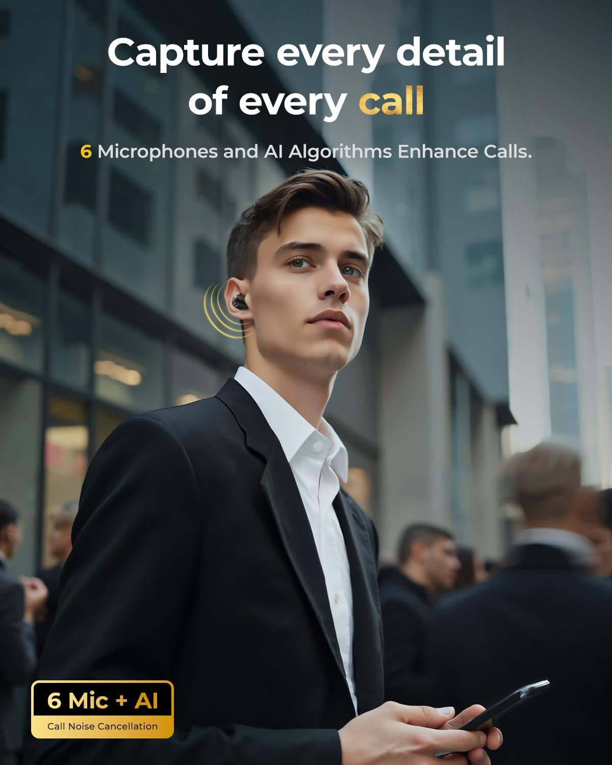 wegear Wireless Earbuds Bluetooth 5.4 in Ear, Hybrid Active Noise Cancelling Earbuds, IPX5 Water-Resistant, Clear Calls with 6 Built-in Microphones…