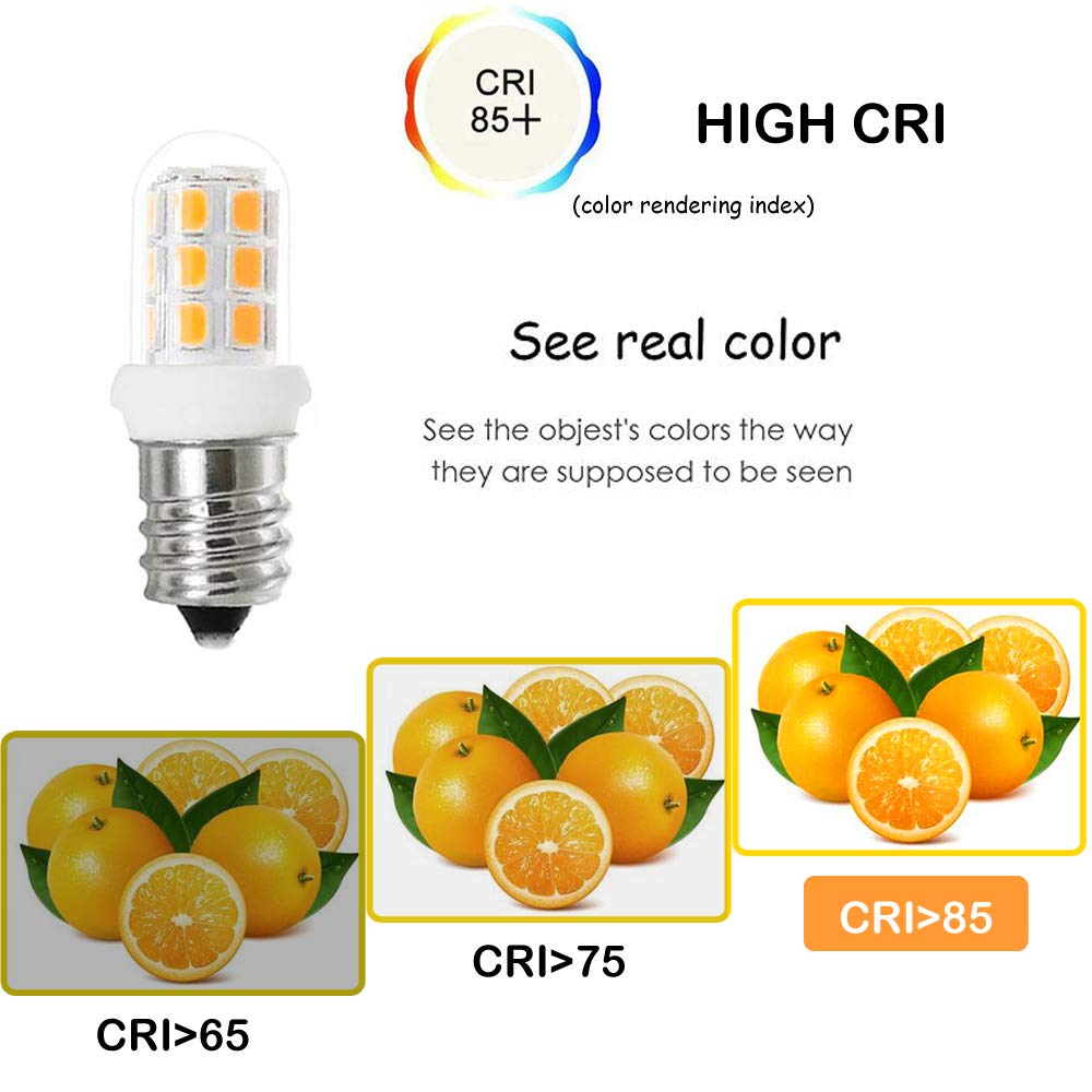 G MGY OLED E12 LED Bulbs Replacement for 15W Himalayan Salt Lamps, Chandeliers, Night Light Bulbs, E12 Candelabra Base, C7 Replacement Bulbs, Warm