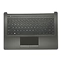 Replacement Upper Case Palmrest for HP 14-CM 14T-CM 14Z-CM 14-CK Series Laptop Touchpad with Backlight Keyboard Assembly L23242-001 6070B1306303 Gray