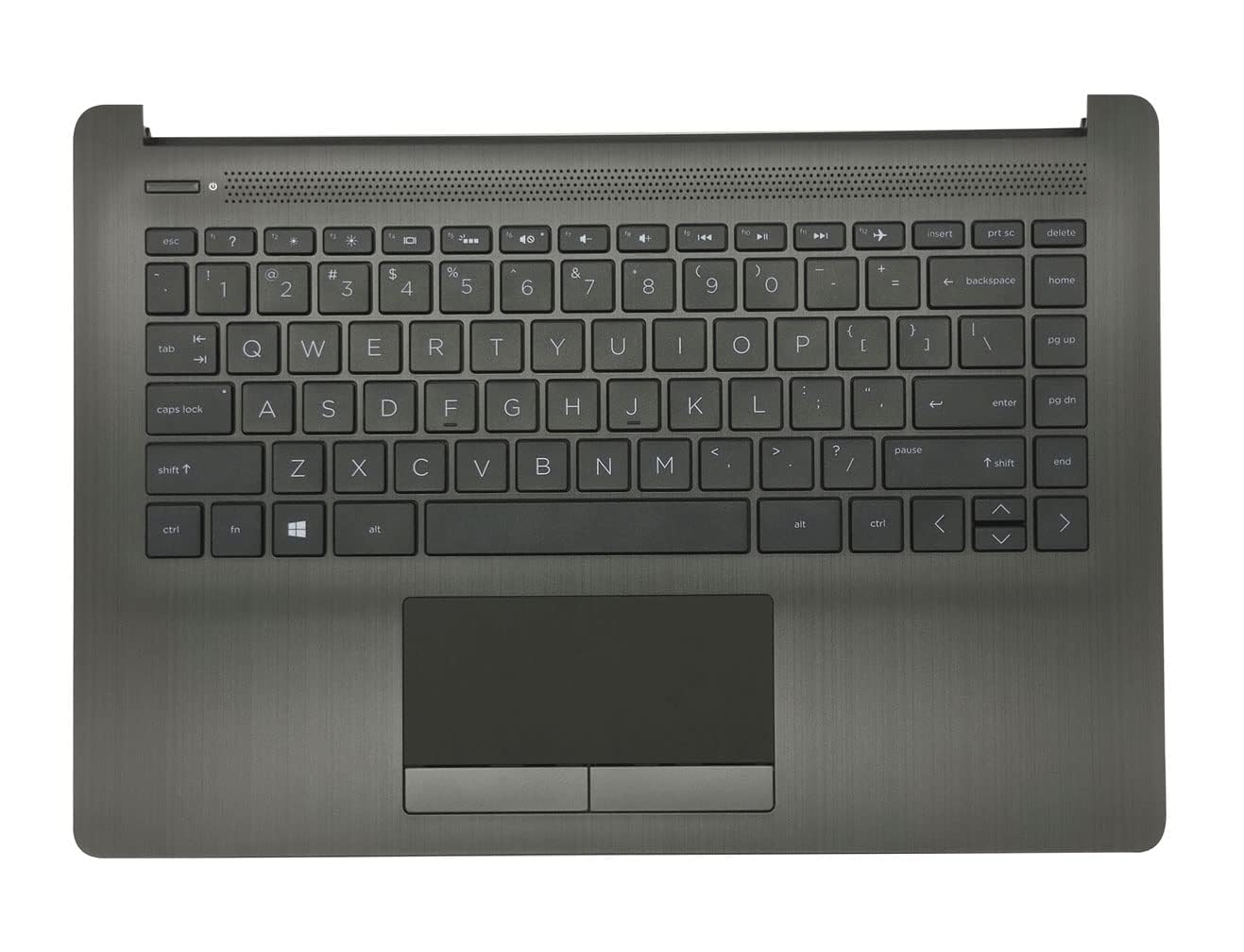 Replacement Upper Case Palmrest for HP 14-CM 14T-CM 14Z-CM 14-CK Series Laptop Touchpad with Backlight Keyboard Assembly L23242-001 6070B1306303 Gray