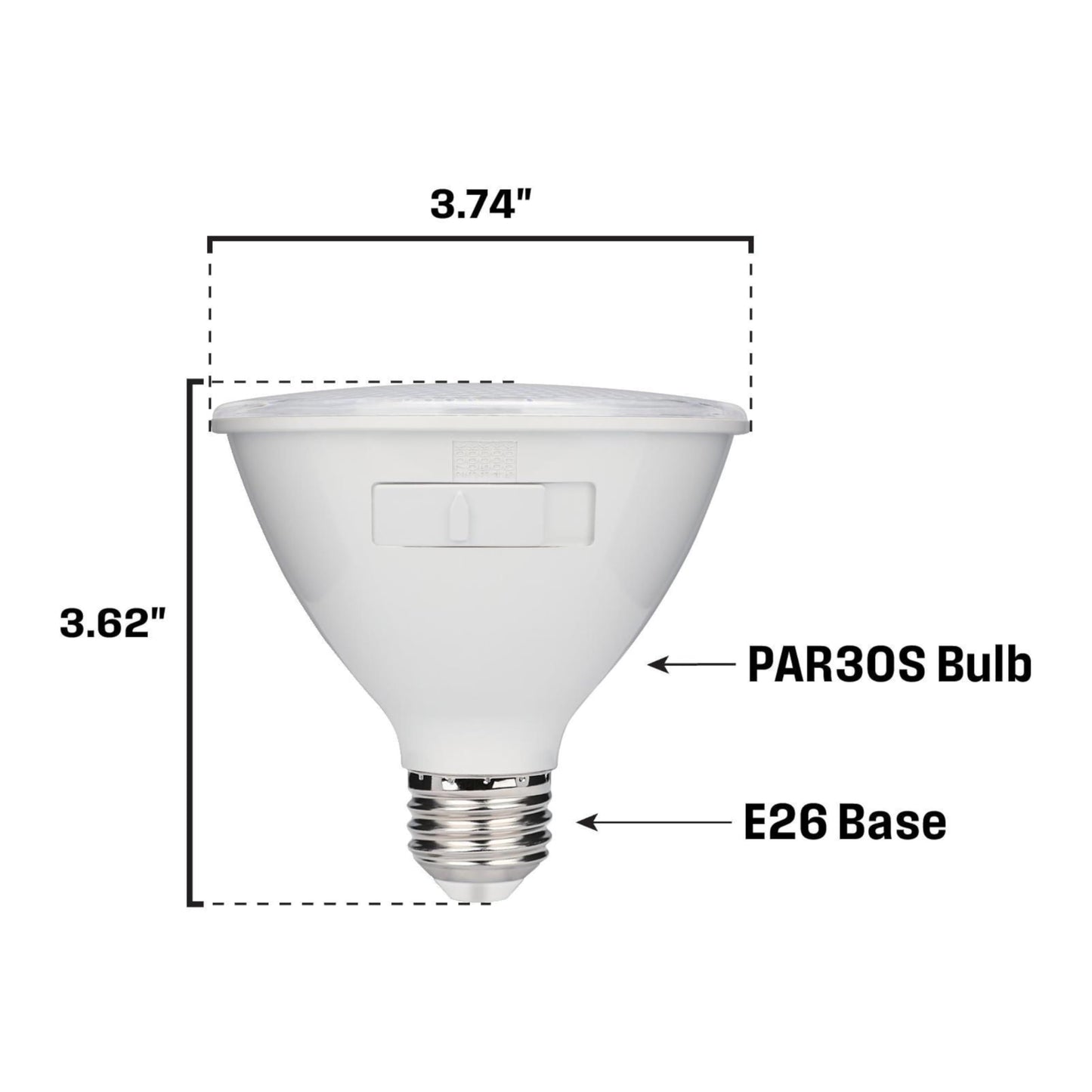 11 Watt (75 Watt Equivalent) PAR30 Short Neck Flood Dimmable Indoor/Outdoor LED Light Bulb with Color Temperature Selection