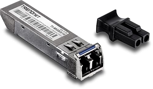 TRENDnet SFP to RJ45 Industrial Single-Mode LC Module (10km), TI-MGBS10, 1000Base-LX Industrial SFP, Compliant with IEEE 802.3z Gigabit Ethernet, Data