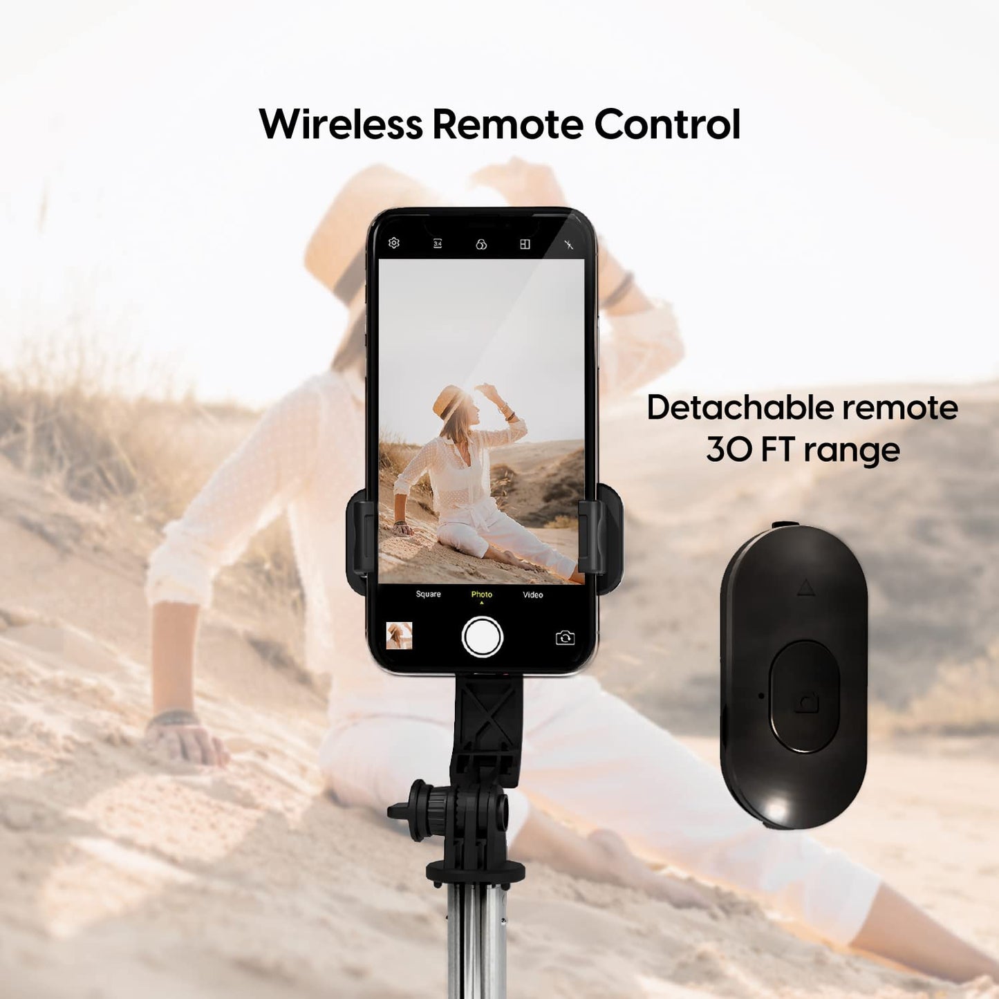 TalkWorks Selfie Stick, Remote & Tripod Set Compatible w/iPhone 15/15 Pro/15 Pro Max, 14/14 Plus/14 Pro/14 Pro Max, 13/13 Mini/Pro/Max for Streaming