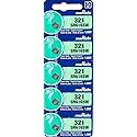 Murata 321 SR616SW Battery 1.55V Silver Oxide Watch Button Cell (15 Batteries)