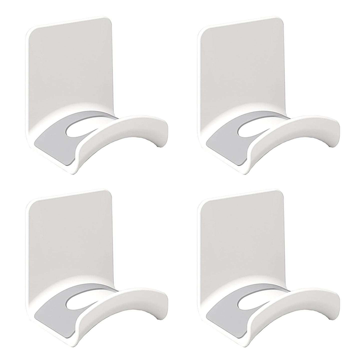 Nalegtocw Headphone Stand,Sticky Headset Hanger Adhesive Headphone Holder Hook Mount,4 Pcs Headset Stand Holder Clip Under Desk,White