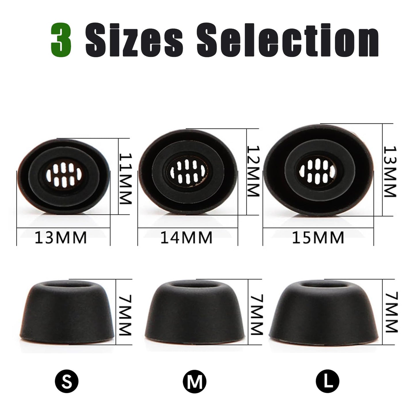 Silicone Ear Tips for Google Pixel Buds Pro2 Replacement Tips for Pixel Buds Pro2 Earbud Fit Case (S/M/L)
