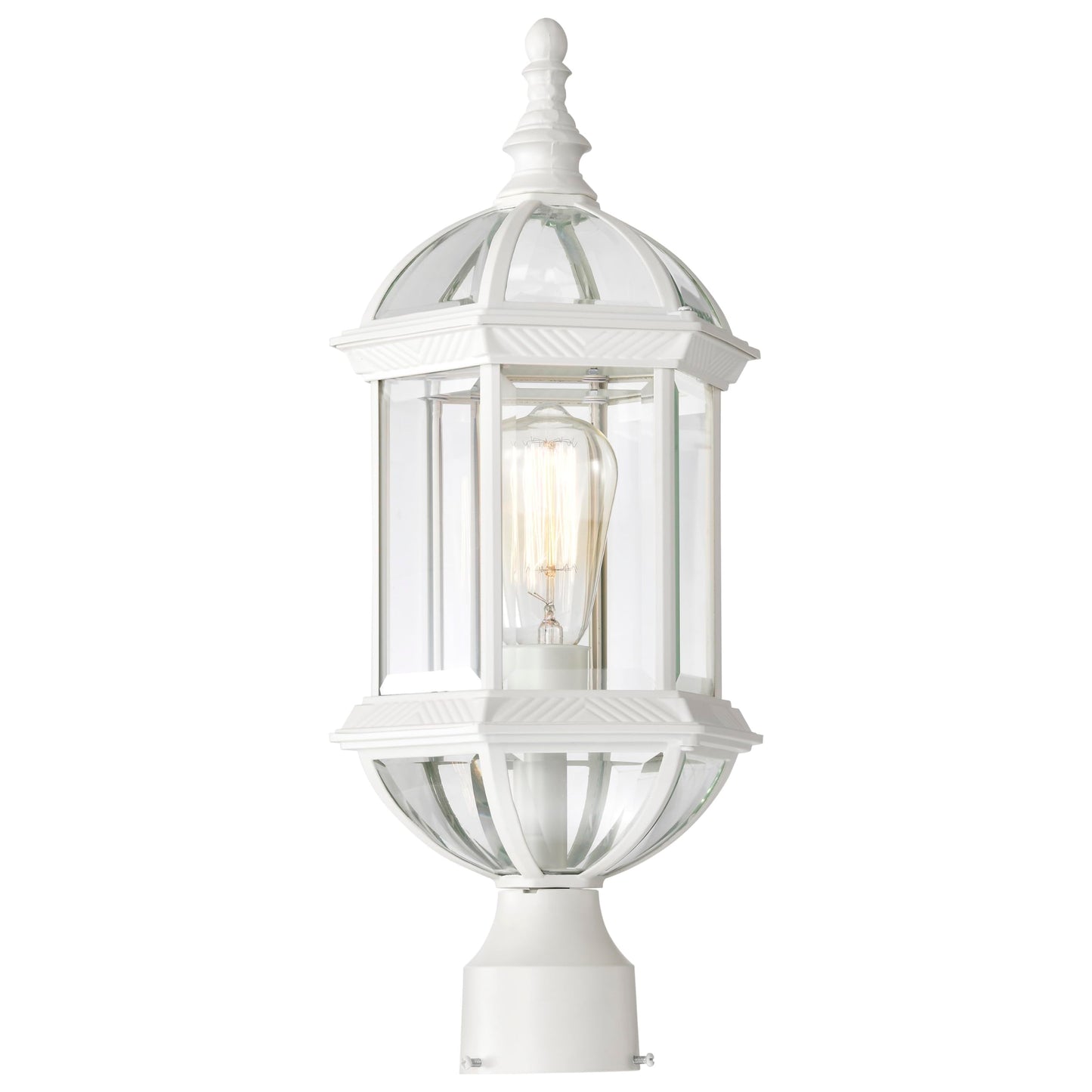 Nuvo Lighting 60/4974 Traditional One Light Post Mount from Boxwood collection in White finish