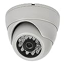 eSecure 4-in-1 AHD/HD-TVI/HD-CVI/960H 5MP Full Color IR Eyeball Dome Camera, Fixed Lens, OSD, COC, Home Security Surveillance Dome Camera (White)