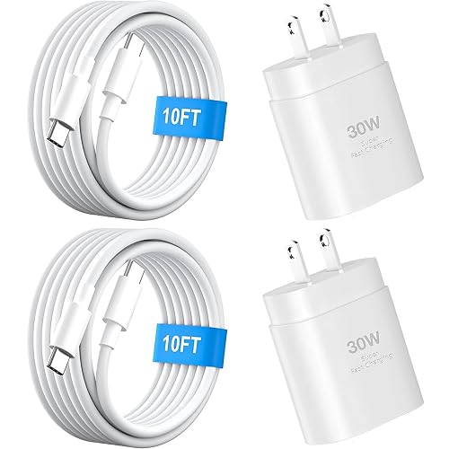 i Phone 16 15 Pro Charger Fast Charging?30W USB C Super Fast Charger Block with 10ft Long Type C for i-Phone 16/16 Pro/16 Pro Max/16 Plus/15/15 Pro