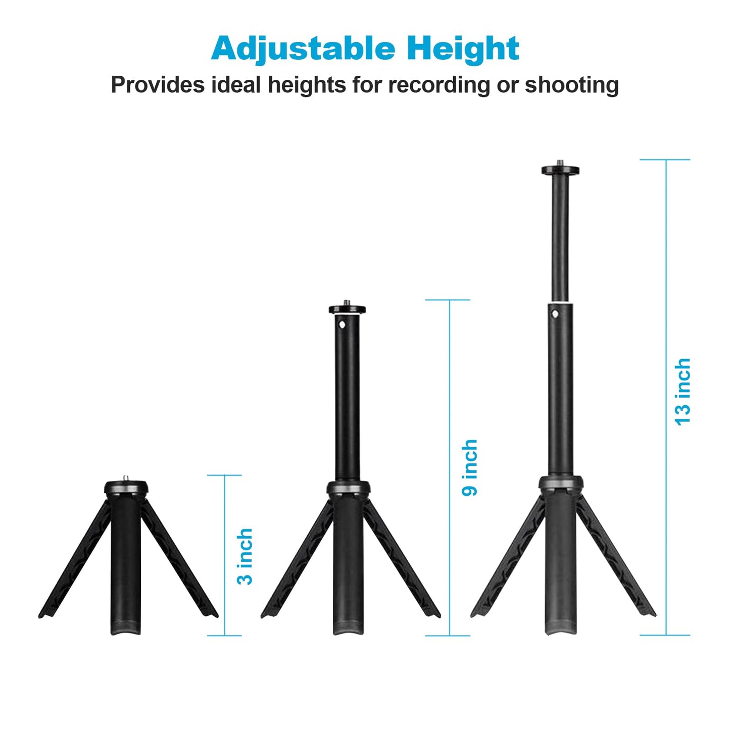 NexiGo Lightweight Mini Tripod for Camera/Phone/Webcam, Extendable Stand, for NexiGo Logitech Webcam C920 C922 C925e C922x C930e C930 C615 Brio