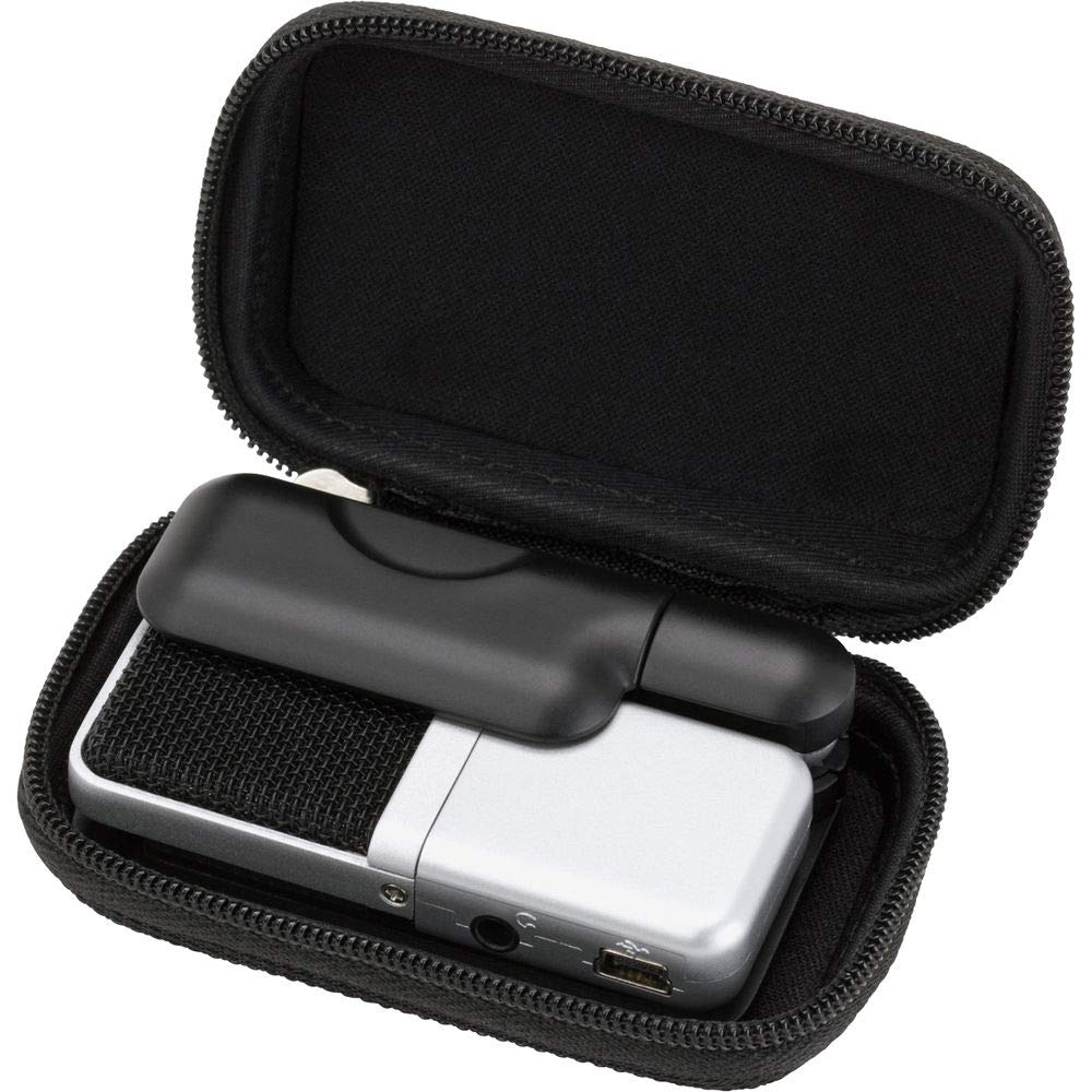 SAMSON Go Mic Portable Clip-on USB Condenser Microphone (Titanium)- USB 2.0 Hub with Individual LED lit Power Switches + Cleaning Cloth - Deluxe