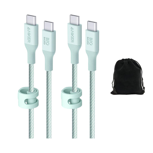 Anker 544 Bio-Nylon USB-C to USB-C Cable 10FT, Eco-Friendly Fast Charging Cable, Supports 140W PD for Laptops, Tablets, and Smartphones, Heavy-Duty