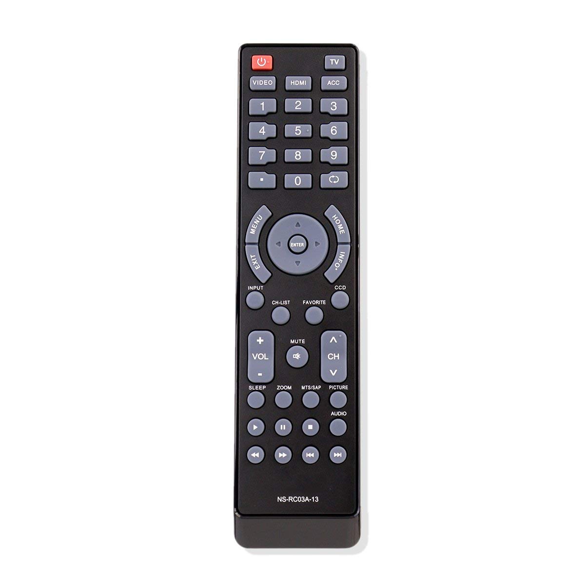 NS-RC03A-13 Remote Control Compatible with Insignia LCD LED TV NS-42L260A13 NS-46L240A13 NS-42E440A13 NS-24L120A13 NS-39E340A13 NS-32L121A13
