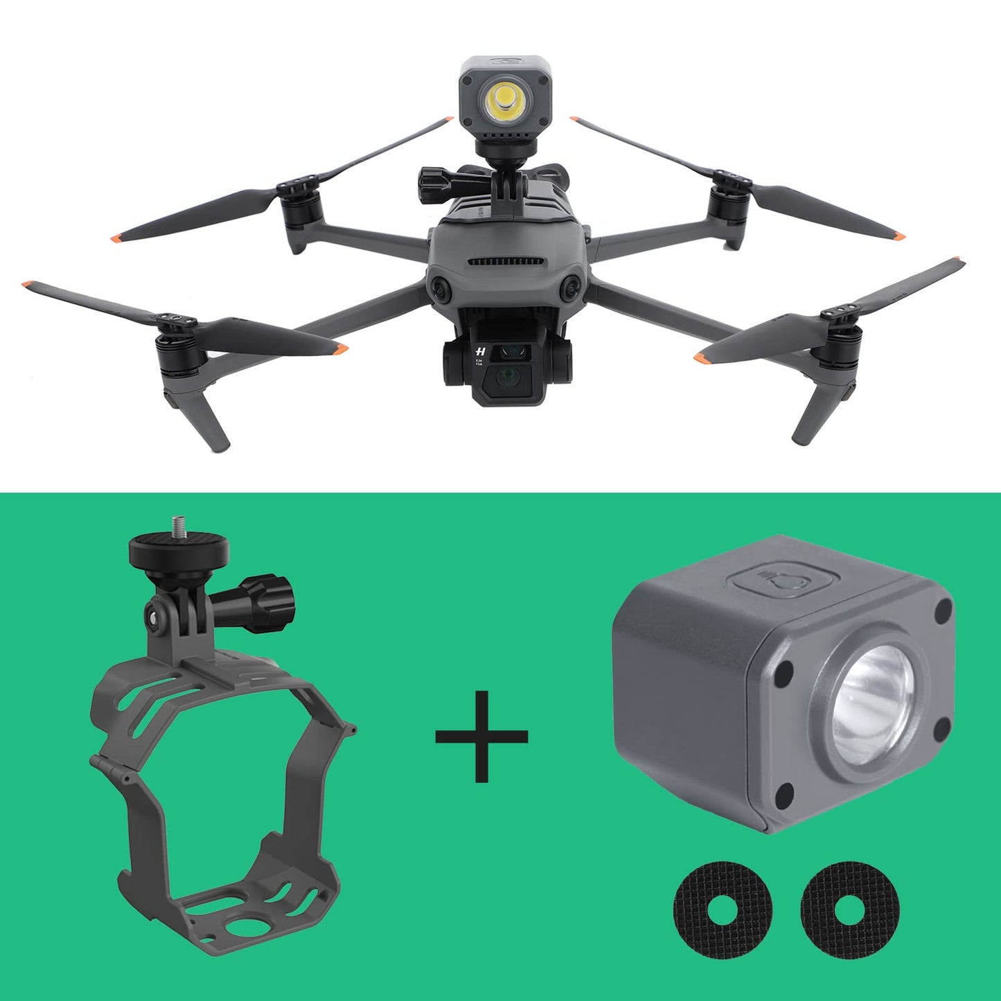 CAPART Multifunctional Adapter Camera Mount Strobe Holding Mount Expansion Bracket for DJI Mavic 3 / Mavic 3 Classic Drone, with 1/4" Screw Hole Fits