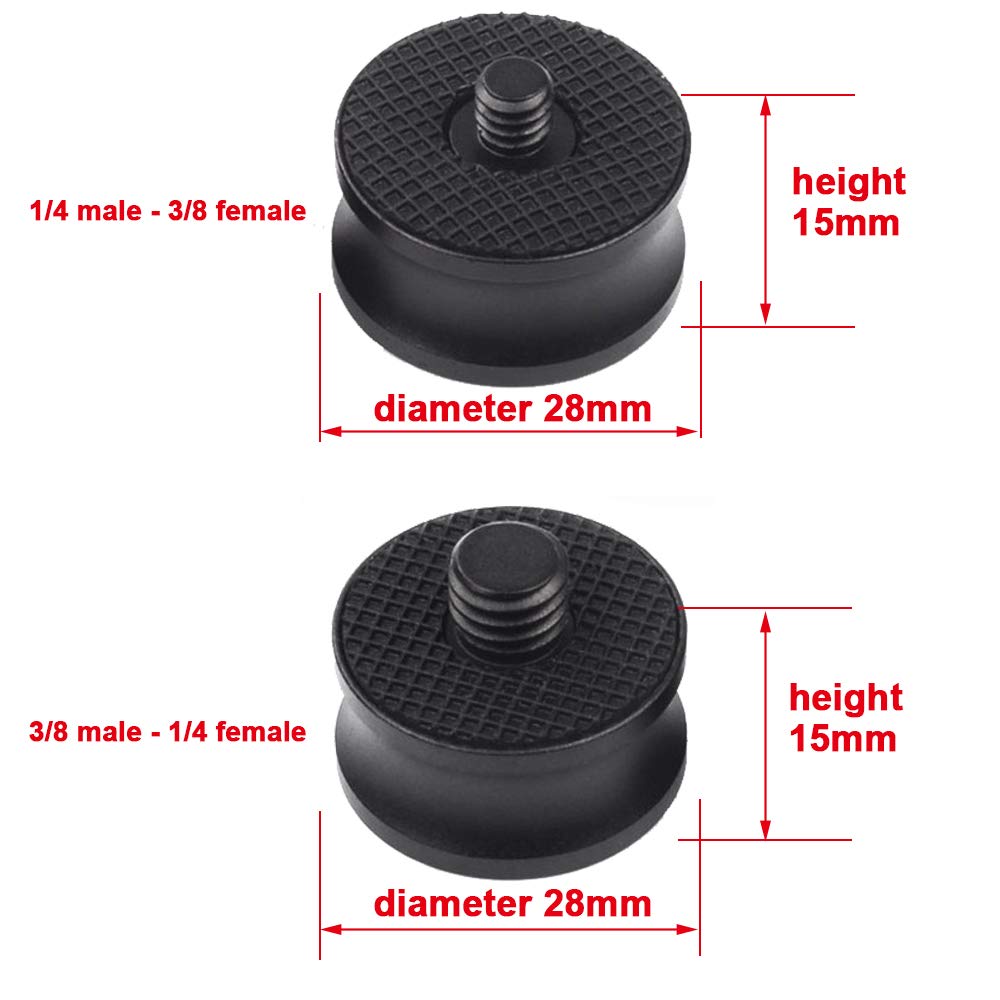1/4" Male to 3/8" Female Camera Tripod Screw Converter Adapter,3/8" Female to 1/4" Male Thread Camera Tripod Screw Mount Convertor Adapter for Tripod