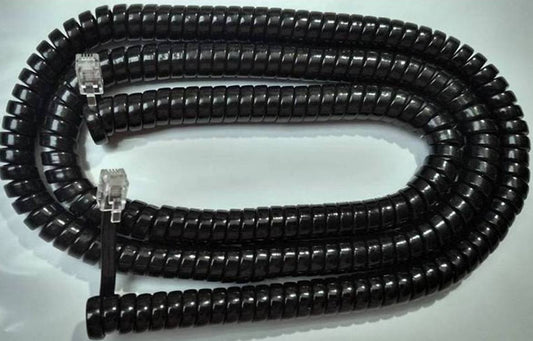 Black 25 Ft Long Handset Cord Compatible with Vtech or Uniden Corded Phone ErisTerminal CM18245 CM18247 VSP725 VSP726 CD1153 CS6949 1100BK 1260BK