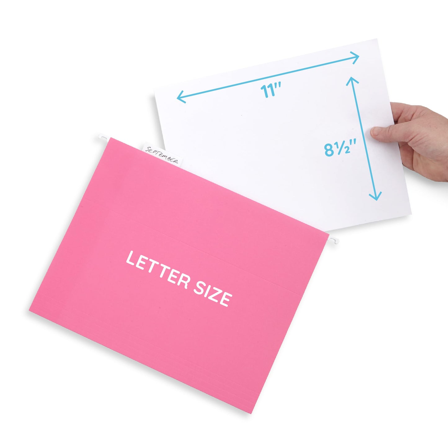Blue Summit Supplies 25 Hanging File Folders, Letter Size, Pink