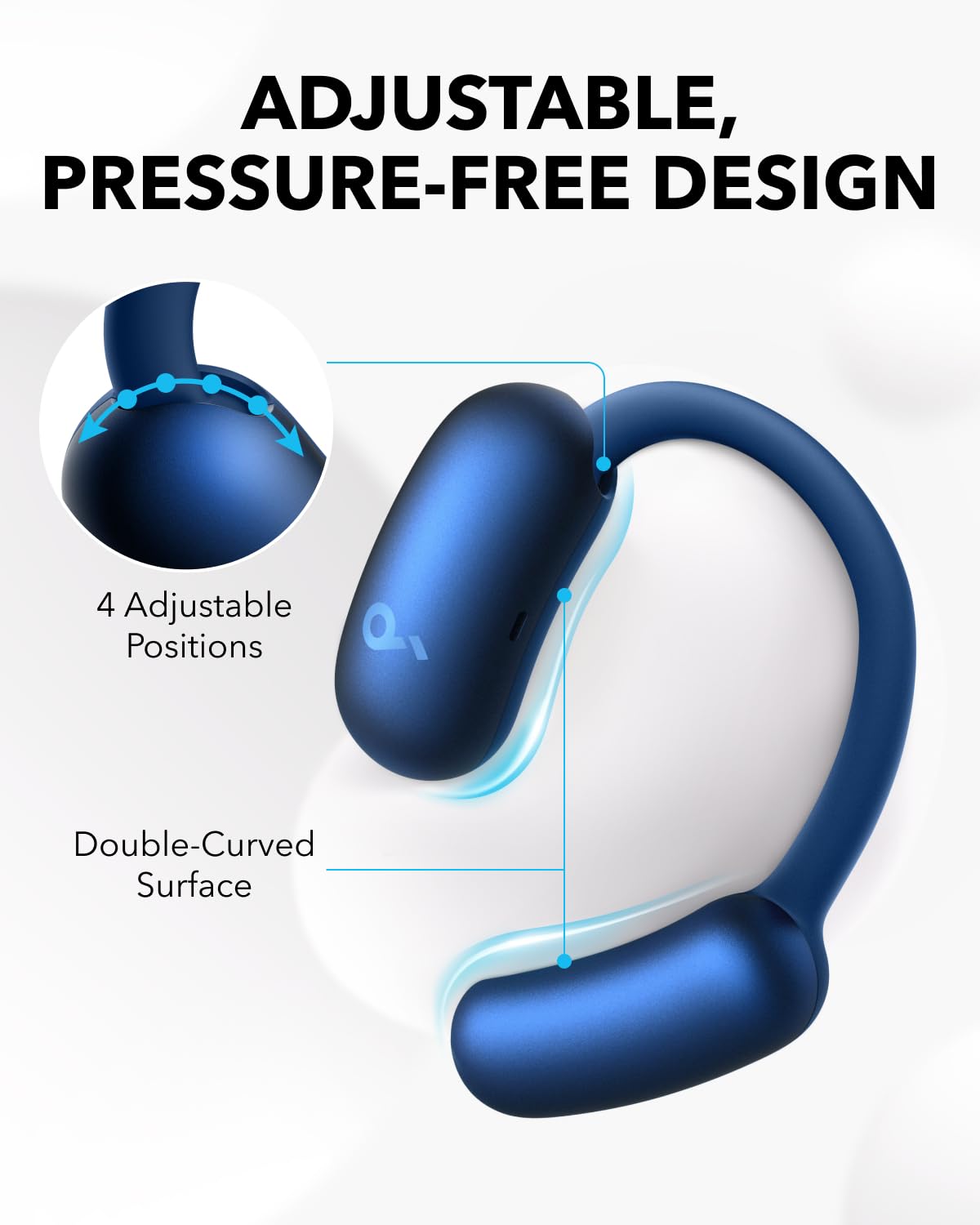 Soundcore AeroFit 2 by Anker Open Ear Earbuds, Open Ear Headphones(Renewed)