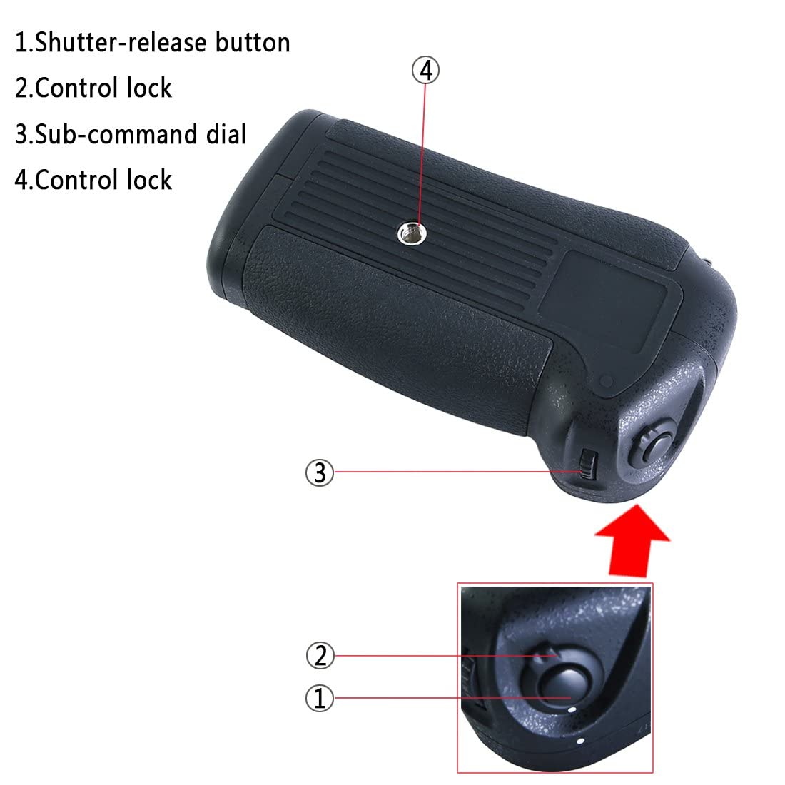 DSTE Pro IR Remote MB-D10 Vertical Battery Grip + 2X EN-EL3E Battery Compatible with Nikon D300 D300S D700 D900 SLR Digital Camera