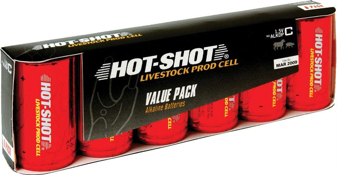 HOT-SHOT Replacement Battery Pack Six C Size Alkaline Batteries (Item No. ALKDP2)