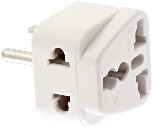 Ckitze USA, Canada Travel Grounded Universal 2 Inputs Power Plug Adapter - Type B - CE Certified for Mobile Cell Phone, Laptop, Tablet Chargers…