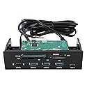 ASHATA Front Panel Hub 11 Port PC Front Panel with USB 3.0 Ports USB 3.1 eSATA Port and 6 Card Slots Card Reader Support M2 MSO Memory MS XD 64G CF