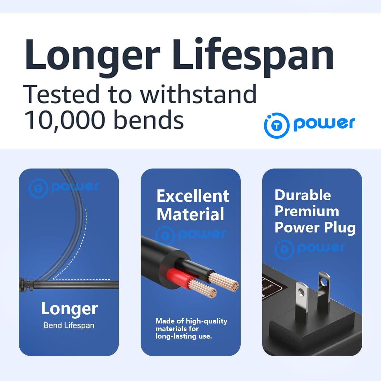 T-Power 6.6ft Long Cable for Buffalo AirStation WiFi Wireless G Routers WAPM,WBR, WBR2, WCR,WHR-G,WHR-HP, WHR2, WHR3, WLA,WLAH, WLI, WLI22, WLI3
