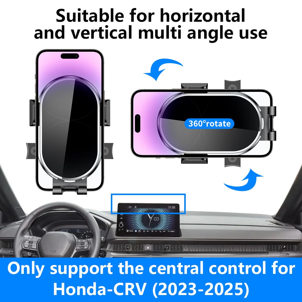 Car Phone Holder for Honda CRV CR-V 2023 2024 2025 2026 LX EX EX-L Sport Touring Auto Accessories Navigation Screen Bracket Interior Decoration