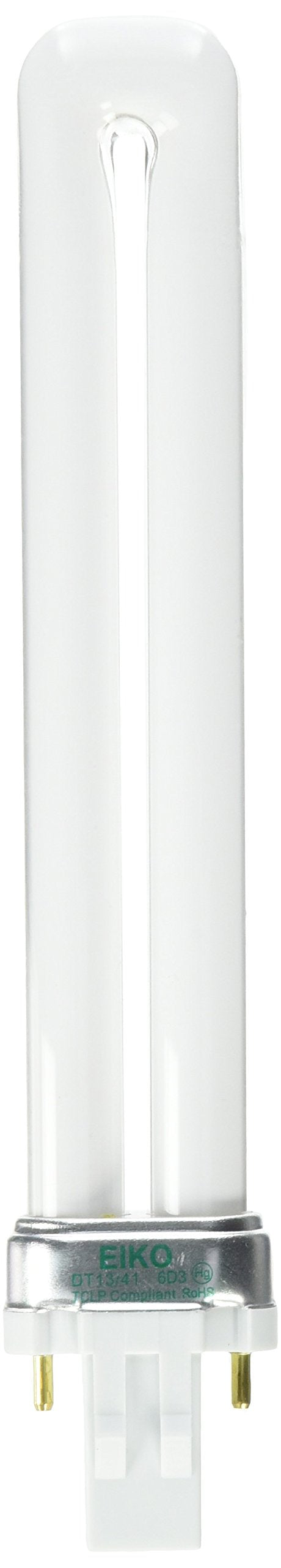 Eiko DT13/41 Duo-Tube 4100K GX23 Base Compact Fluorescent Halogen Bulb, 13W