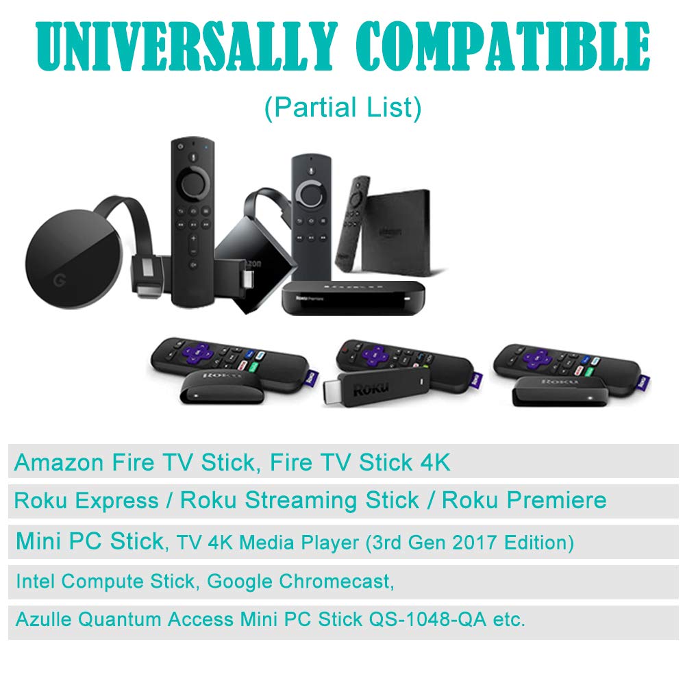 2-Pack 6FT Micro USB Power Cable for Amazon Fire TV Stick,for Roku Streaming Stick,Express Plus,Premier Plus,Voice Remote Pro,Chromecast Charging