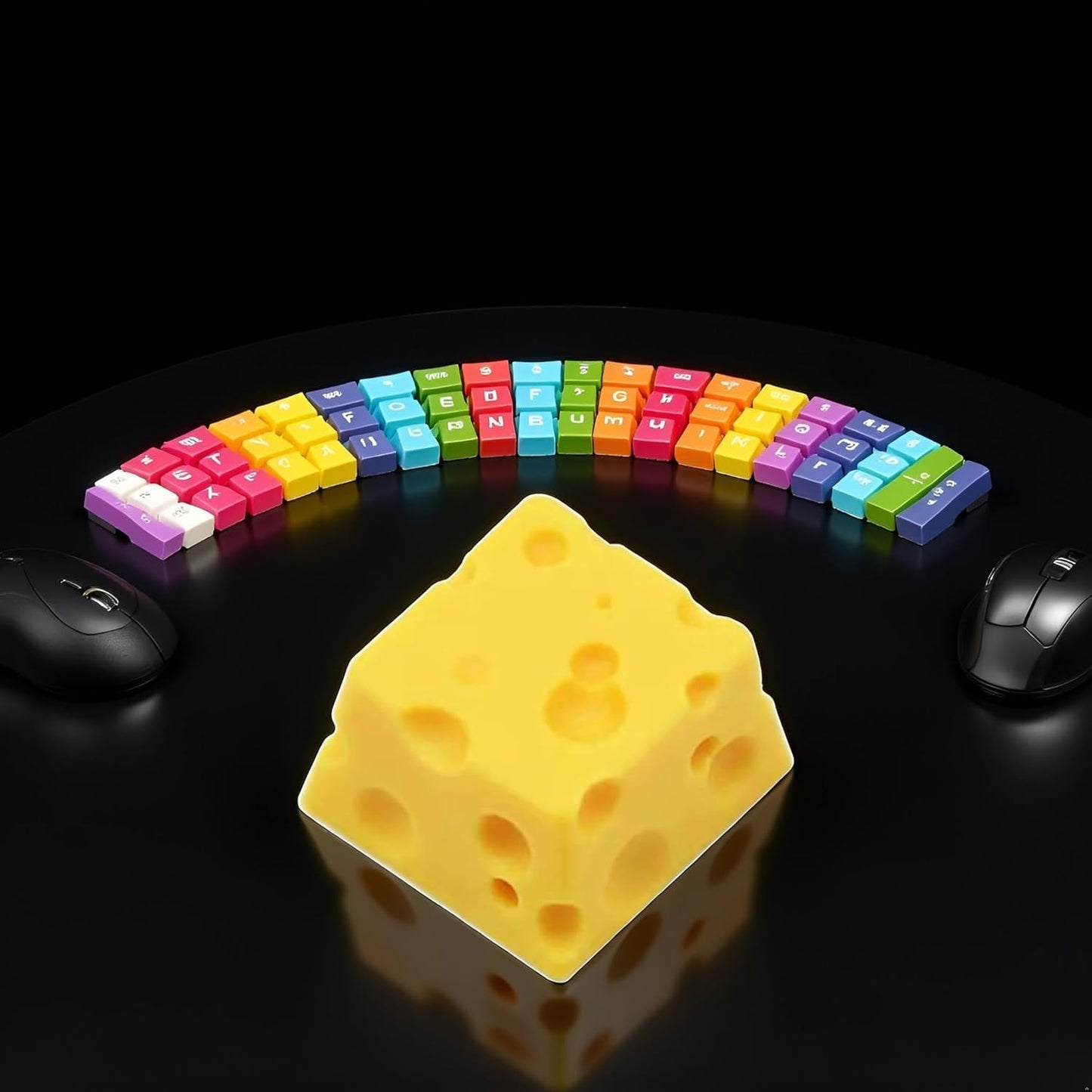 Yellow Resin Keycap Mechanical Keyboard for Key Caps for Cherry MX Switches Keyboards DIY for Key Cap Personality Cheese Keycaps Keycap, Computer