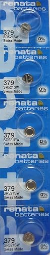 Renata 5 379 SR521SW Silver Oxide Zero Mercury Electronic Batteries