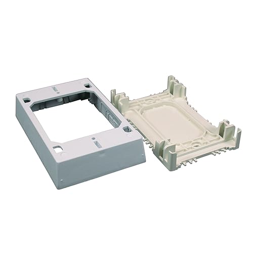 Legrand Wiremold NMW35 Nonmetallic Plastic Raceway for Extending Power, 1 Gang Extra Deep Outlet Box, 1 3/4" Deep, White (1 Pack)