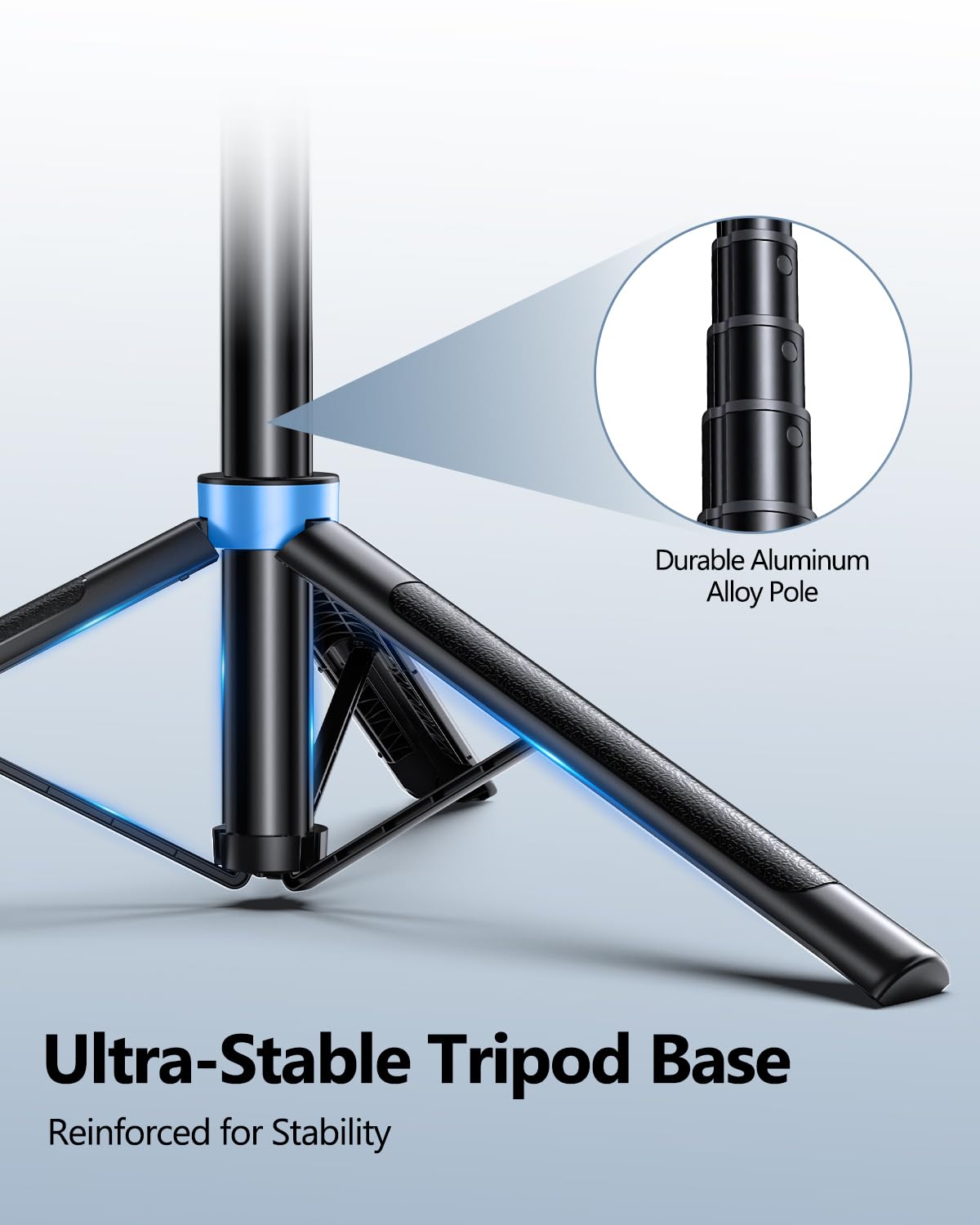 UBeesize 70'' Auto Face Tracking Tripod 360° Rotation with Stand, Phone Tripod with Fill Light, Selfie Stick & Phone Stand for Recording, Vlog/Live