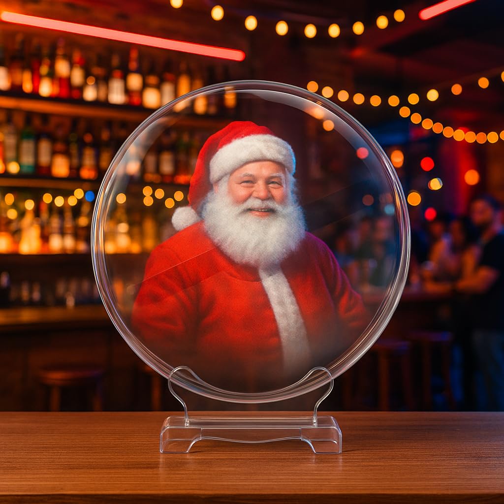 Missyou 3D HologramFan,7.9" 3D Hologramfan Projector Holographic Christmas Tree Advertising Display with Cover, Video Library and Remote and Speaker