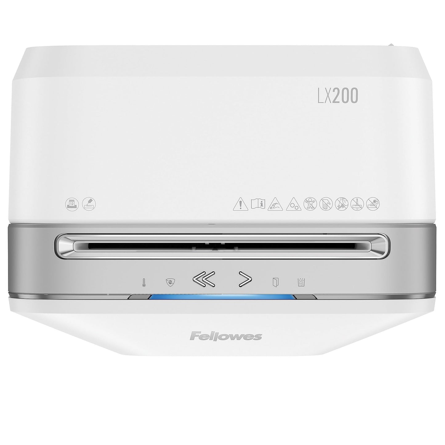 Fellowes LX200 P-4 Micro-Cut Paper Shredder, Jam-Proof Heavy-Duty Paper Shredder for Office, Shreds 12 Sheets Per Pass, White