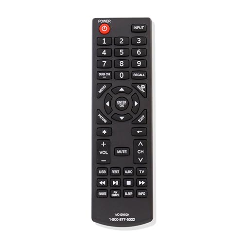 MC42NS00 Replacement Remote Control fit for Sanyo TV DP24E14 DP39D14 DP42D24 DP50E44 DP55D44 DP58D34 DP65E34 FVD3924 FVD5044 FVF5044