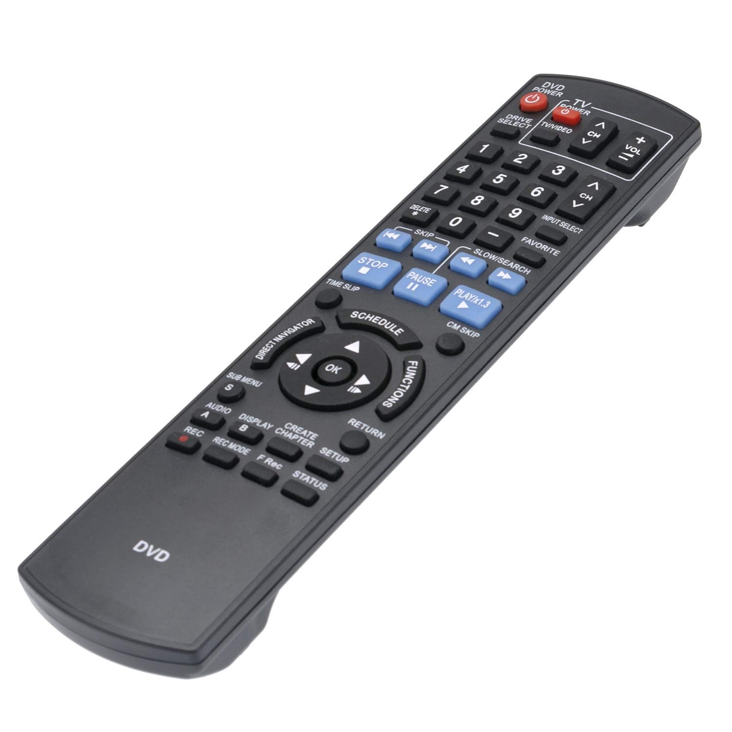 N2QAYB000197 Replace Remote Control Compatible with Panasonic DVD Recorder Diga DMR-EZ48 DMR-EZ485 DMR-EZ485V DMR-EZ48V DMR-EZ485VK DMR-EZ48VK DMREZ48