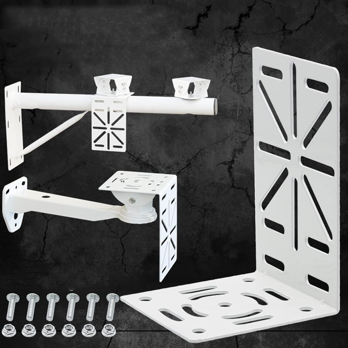 SamIdea CCTV Steel Camera Mount Bracket Adapter, L-Shape Security Camera Mount Plate, Universal Wall Ceiling Mounting Brackets for PTZ Camera and Dome