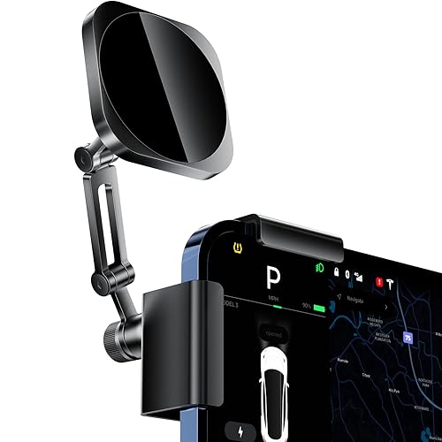 All-Metal Phone Holder for Tesla Model 3/Y and Cybertruck, Car Dash Phone Holder, Accessories Magsafe Car Mount Magnetic Phone Mount Strongest Magnet