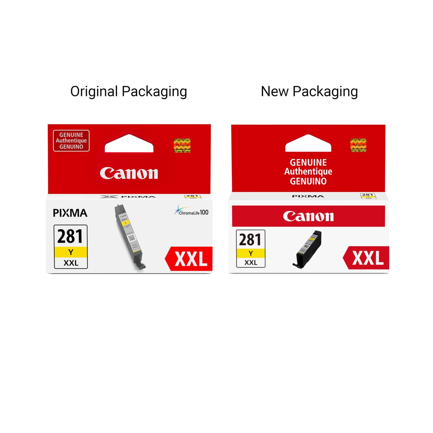 Canon CLI-281 XXL Genuine Yellow Ink Tank, Compatible with TR8520, TS9120,TS8120, TS6120, TS9521C/a, TS9520/a, TS8220, TS6220, TS8320, TS6320