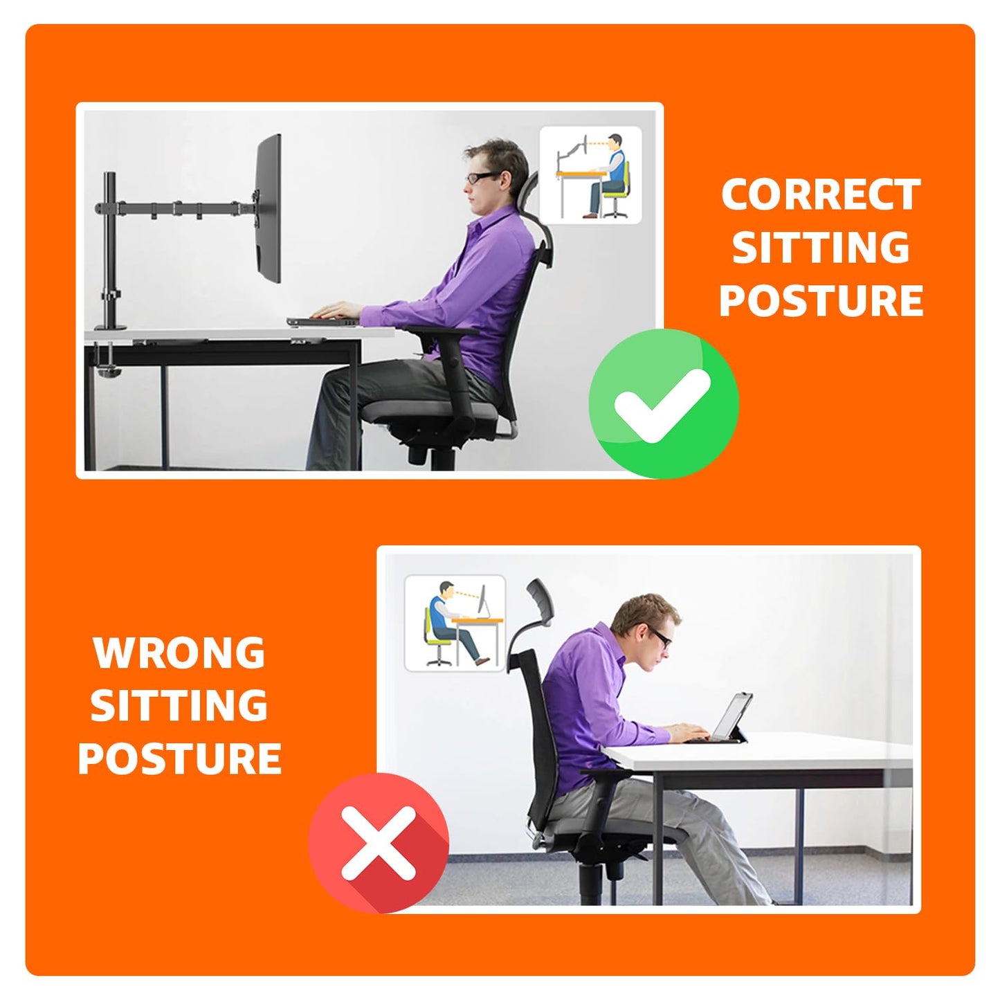 Amazon Basics Single Computer Monitor Stand with Cable Management, Height Adjustable VESA Desk Arm Mount, Fully Adjustable Tilt and Rotation, Steel