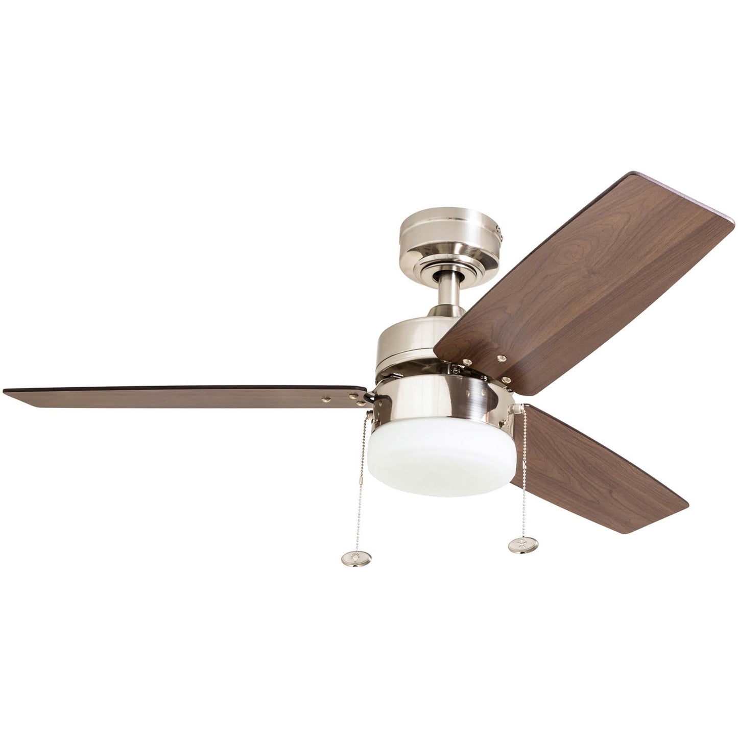 Prominence Home 42" Reston Ceiling Fan w/Light, Chain & 3 Blades, Nickel