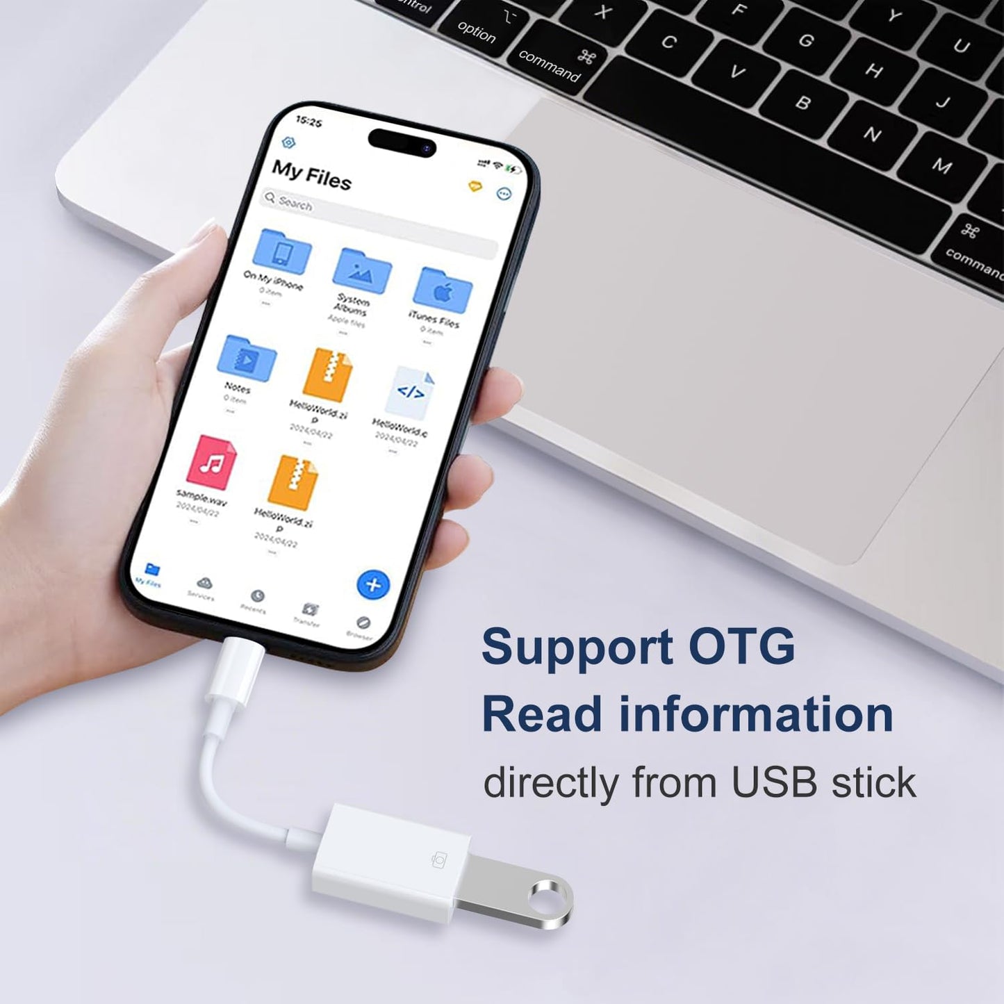 LJ zjcxin USB C to USB 3.0 Adapter,USB C Male to USB Female OTG Cable Thunderbolt3 to USB Adapter Compatible for MacBook Pro/Air, iPhone 16 Pro…